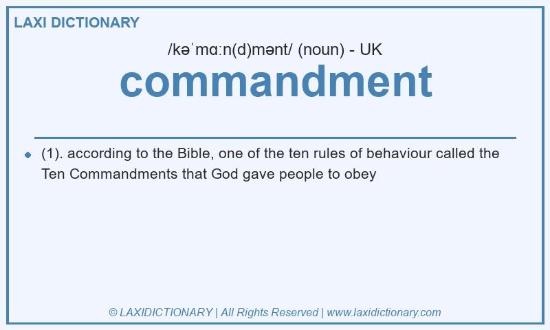 Definition commandment in British English