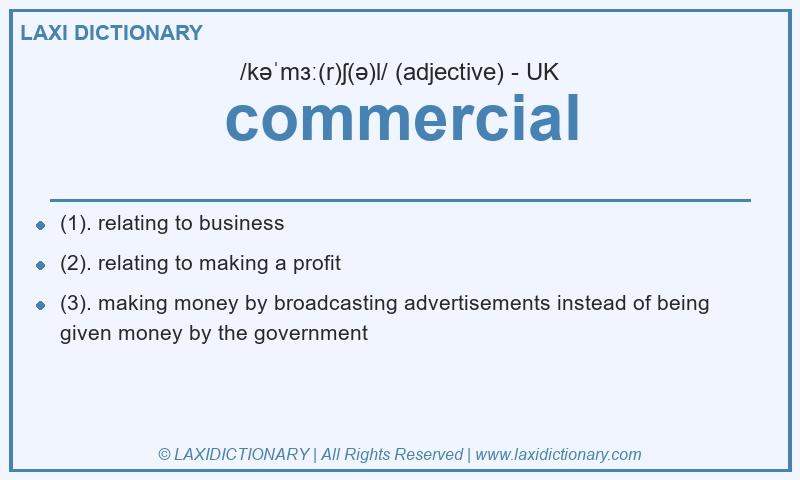 Definition commercial in British English