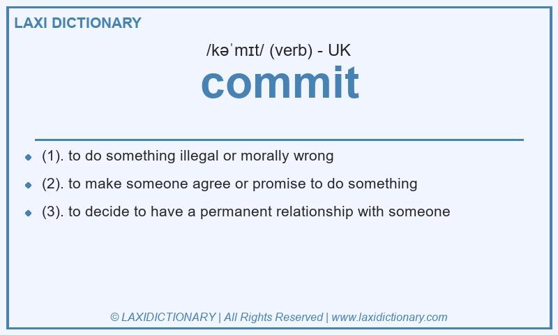 Definition commit in British English