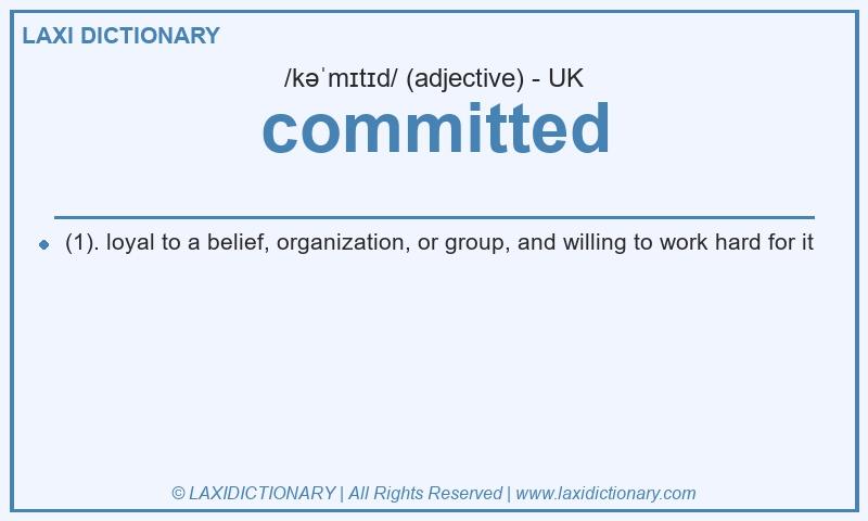 Definition committed in British English