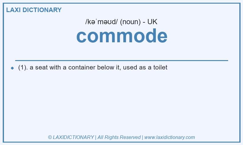 Definition commode in British English