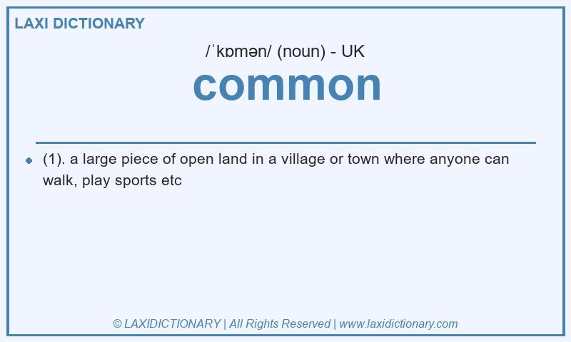 Definition common in British English