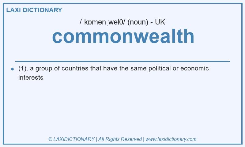 Definition commonwealth in British English