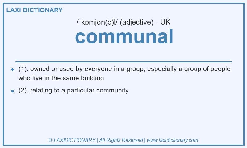Definition communal in British English