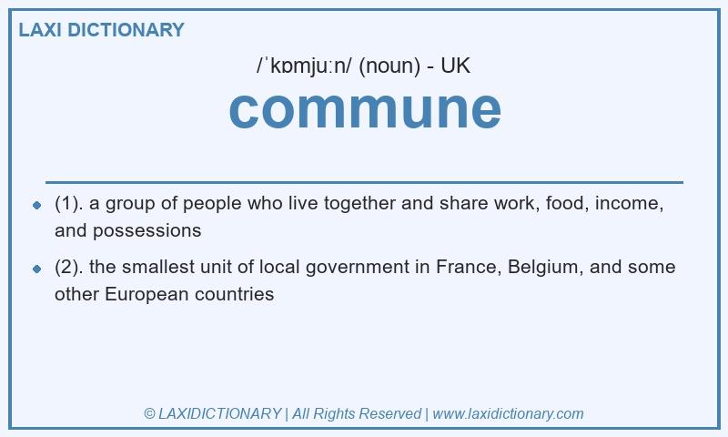 Definition commune in British English