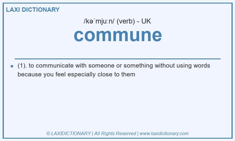 Definition commune in British English