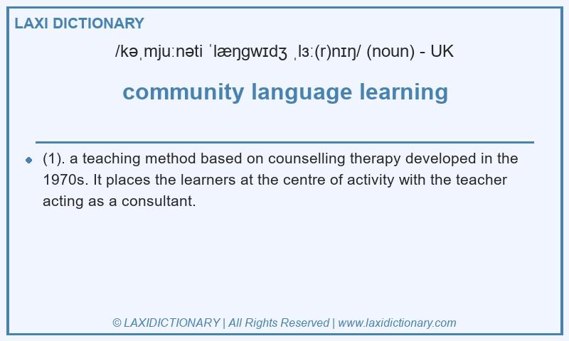 Definition community language learning in British English