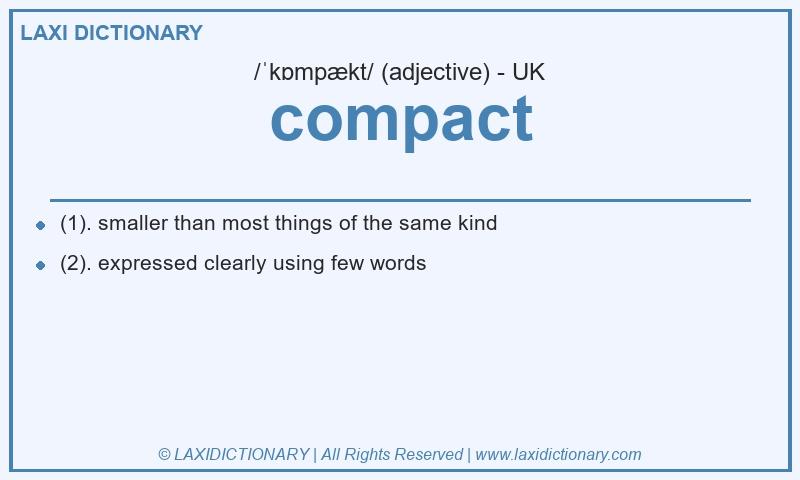 Definition compact in British English