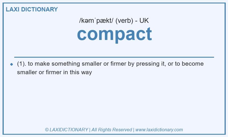 Definition compact in British English