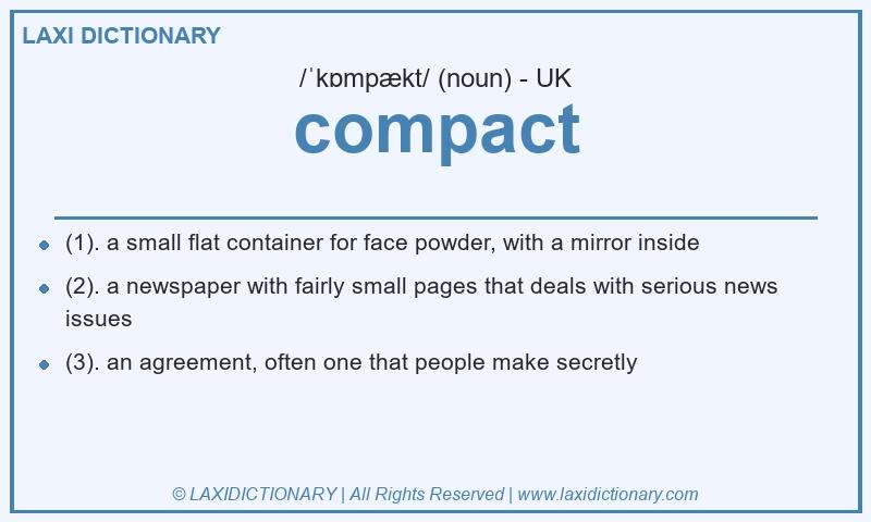 Definition compact in British English