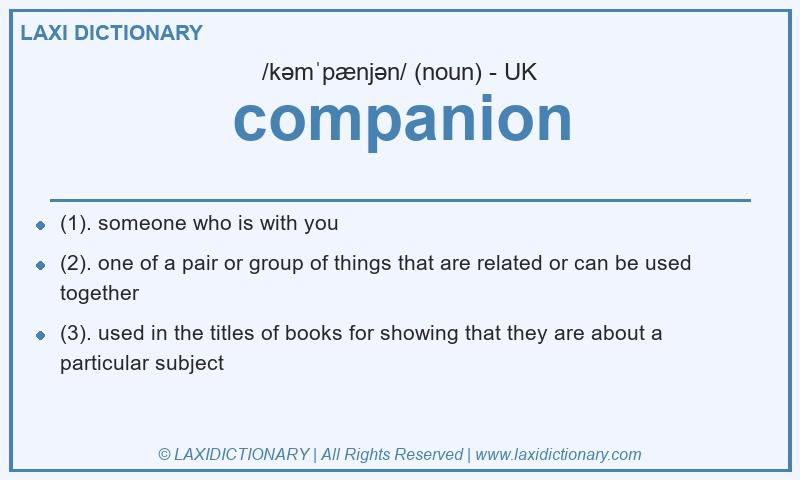 Definition companion in British English