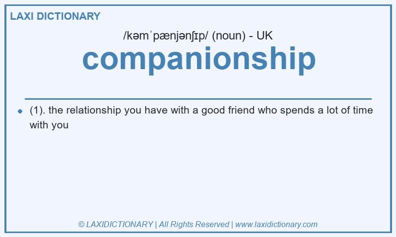 Definition companionship in British English