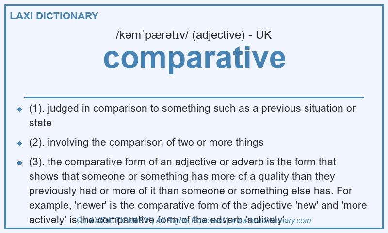 Definition comparative in British English