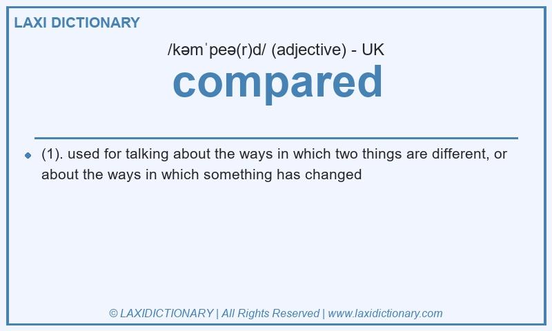 Definition compared in British English