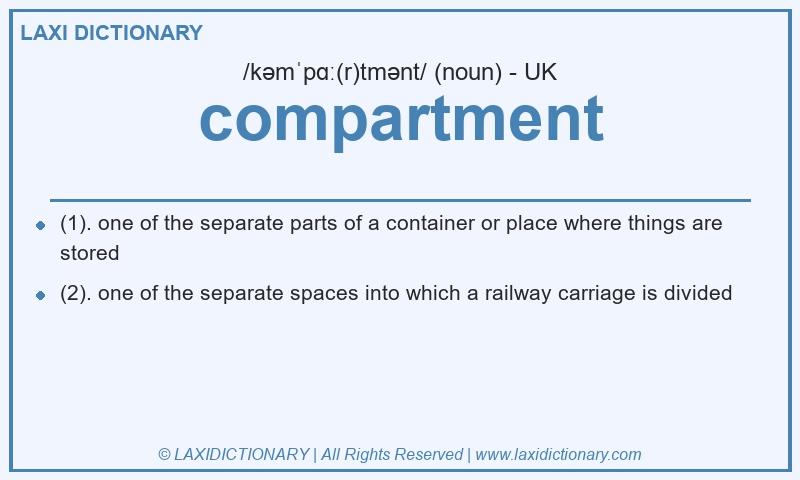 Definition compartment in British English