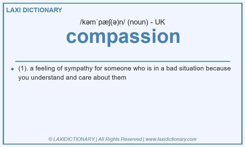 Definition compassion in British English