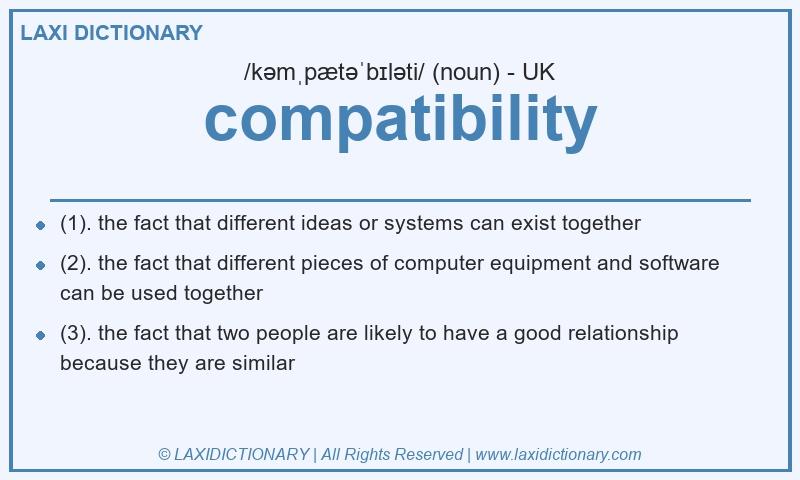 Definition compatibility in British English