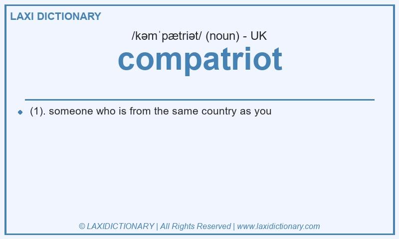 Definition compatriot in British English