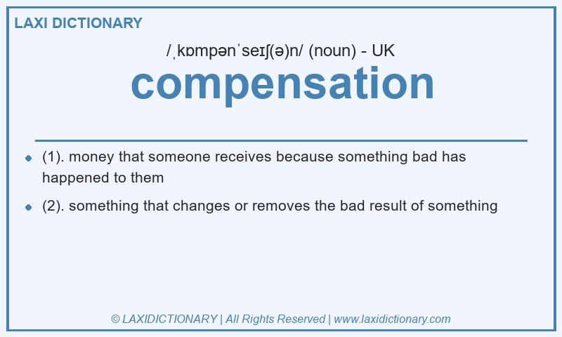 Definition compensation in British English