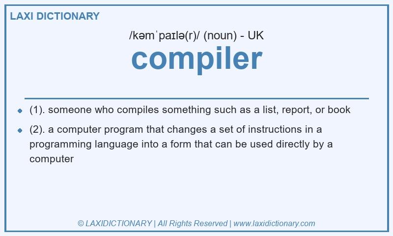 Definition compiler in British English