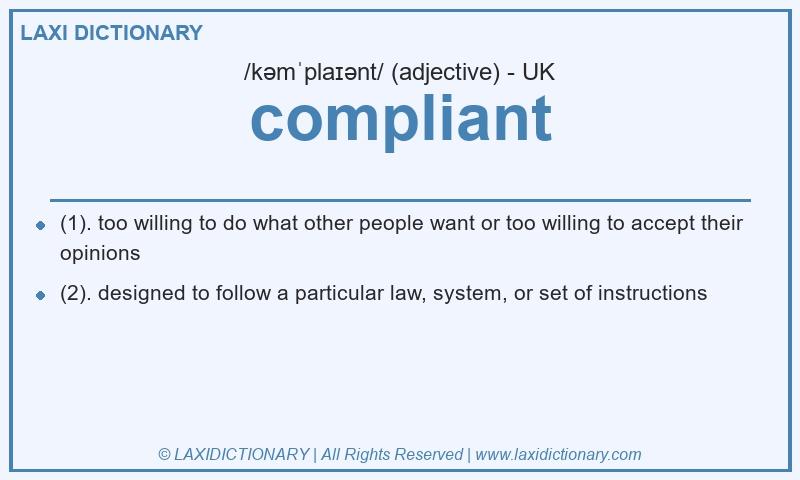 Definition compliant in British English