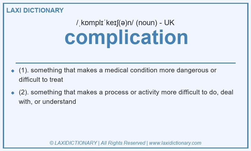 Definition complication in British English