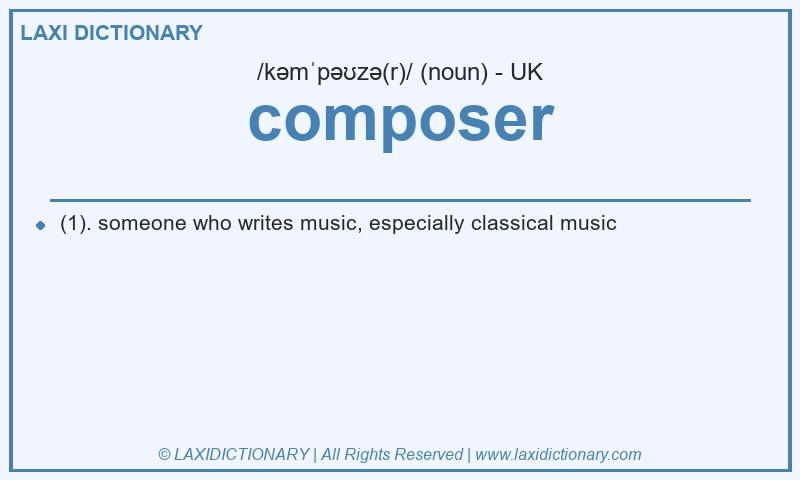 Definition composer in British English