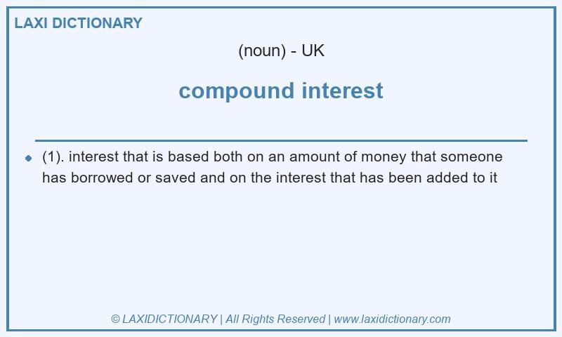 Definition compound interest in British English