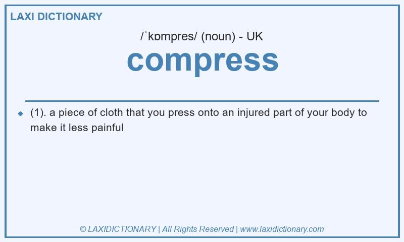 Definition compress in British English
