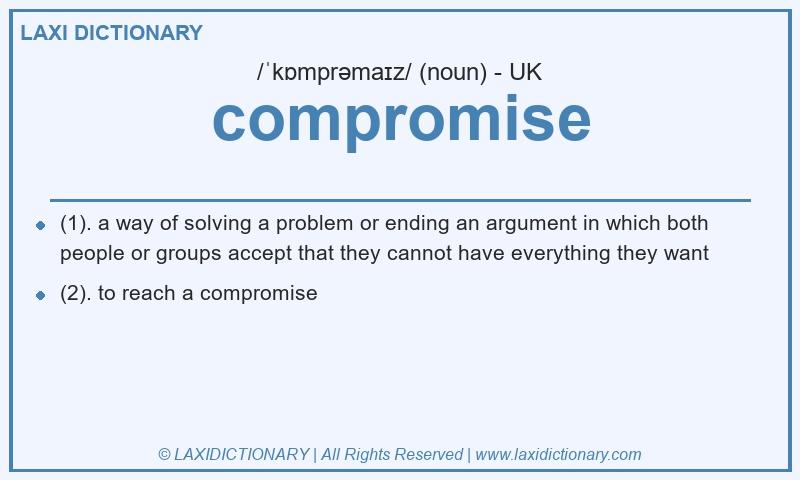 Definition compromise in British English
