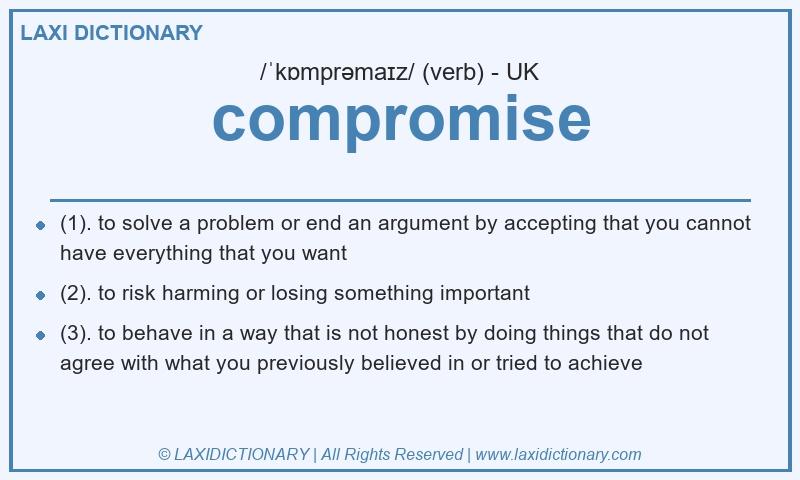 Definition compromise in British English