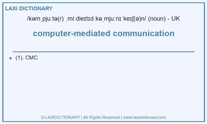 Definition computer-mediated communication in British English