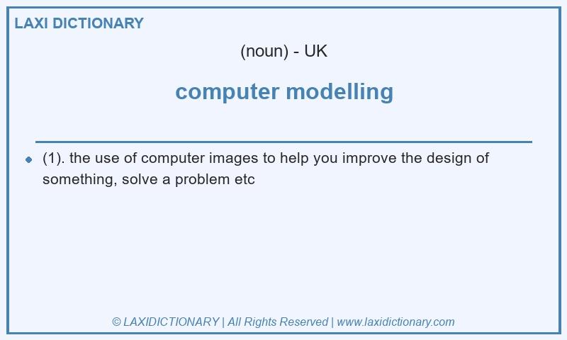 Definition computer modelling in British English