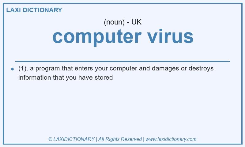 Definition computer virus in British English