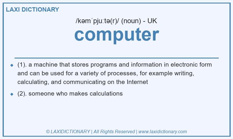 Definition computer in British English