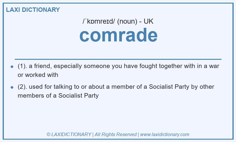 Definition comrade in British English
