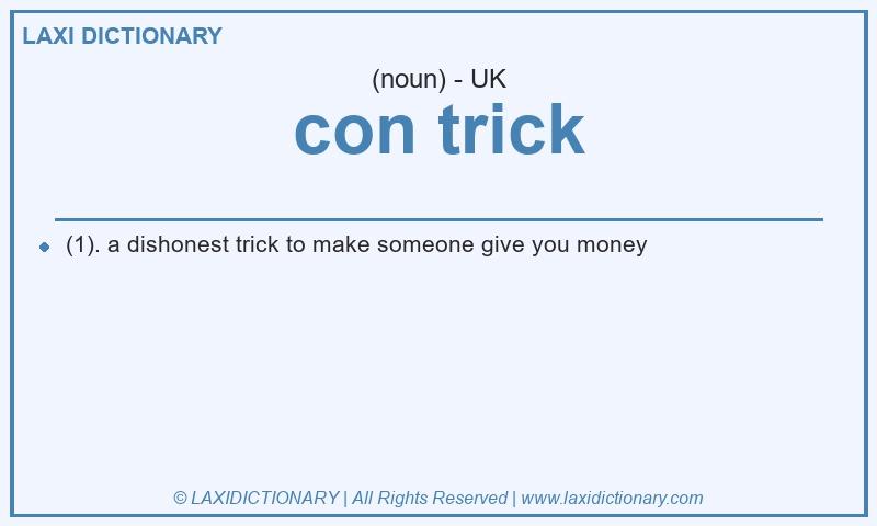 Definition con trick in British English