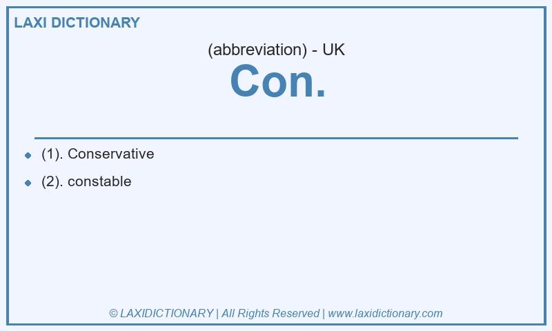 Definition Con. in British English