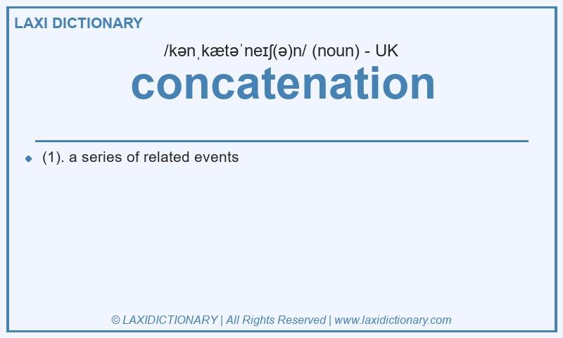 Definition concatenation in British English
