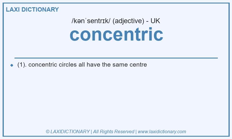 Definition concentric in British English