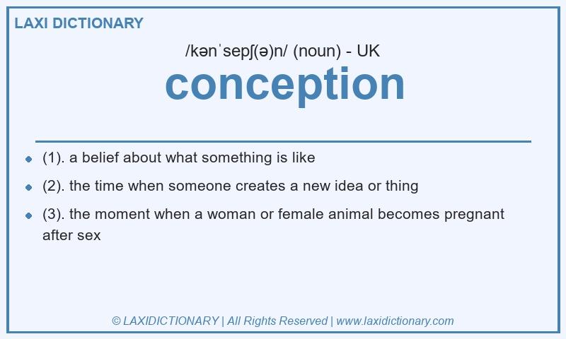 Definition conception in British English