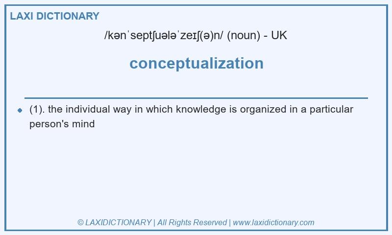 Definition conceptualization in British English
