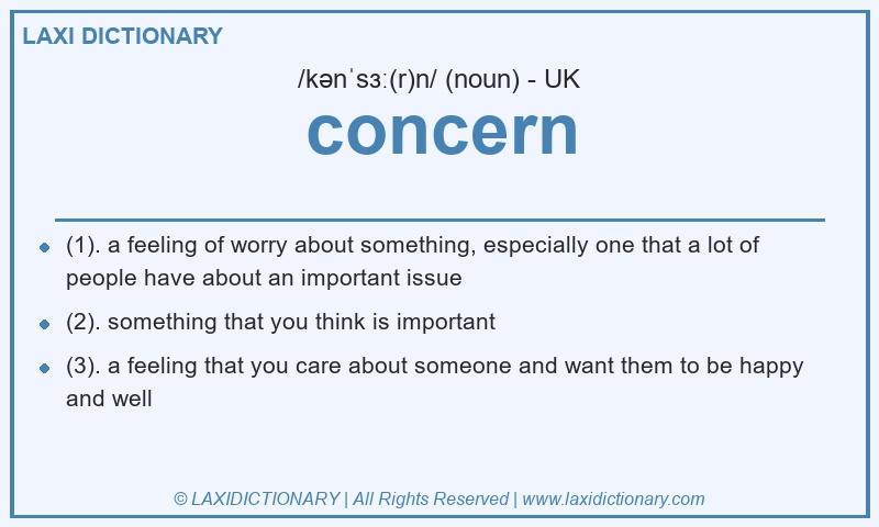 Definition concern in British English