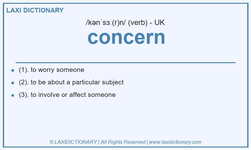 Definition concern in British English