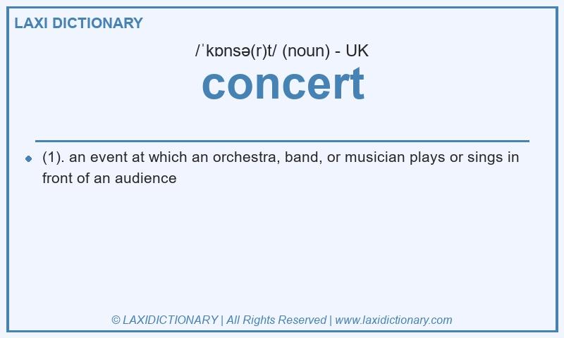 Definition concert in British English