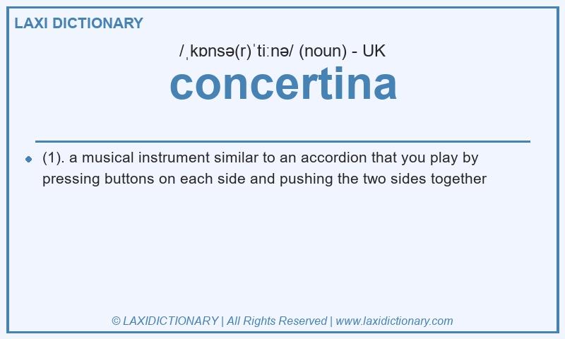 Definition concertina in British English
