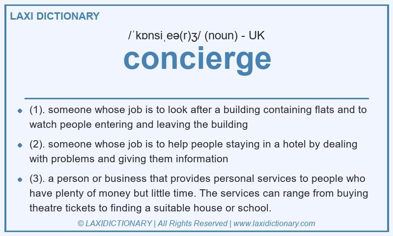 Definition concierge in British English
