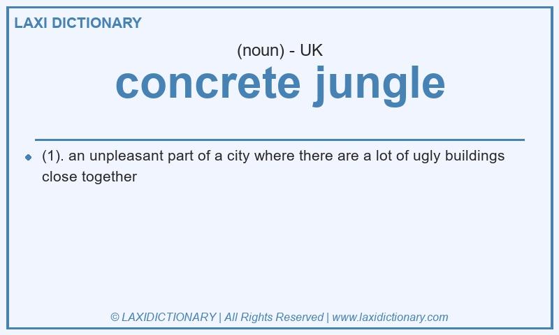 Definition concrete jungle in British English