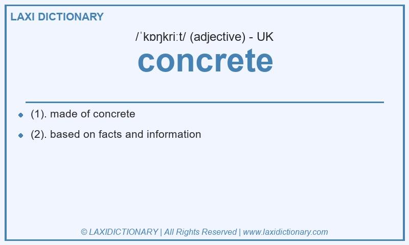 Definition concrete in British English