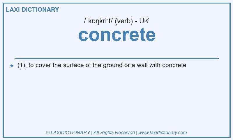 Definition concrete in British English